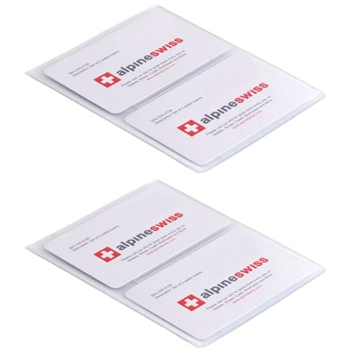 Alpine Swiss Set of 2 Hipster Wallet Plastic Inserts 6 Page Picture Card Holders4