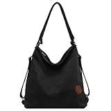 Licsaliwe Bolso de mochila convertible, bolsa vintage de mano de hombro cruzado/13.4x13.4x6.7