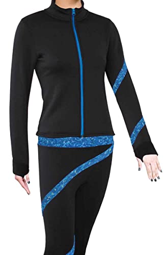 Image of NY2 SPORTSWEAR Figure Skating Polartec Polar Fleece Spiral Jacket - Child Sizes