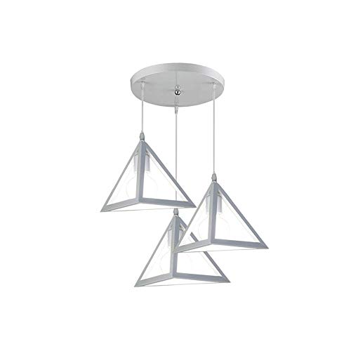 Lustre en fer forgé blanc design géométrique haut de gamme pour plafond