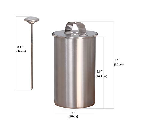 Ham Maker - Stainless Steel Meat Press for Making Healthy Homemade Deli Meat with Thermometer and Recipes