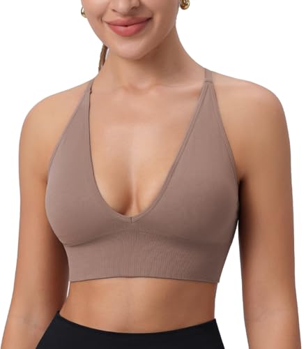 Image of Deep V-Neck Adjustable Women's Sports Bra