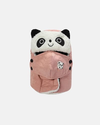 Winter Boy Trapper Trooper Hat Outdoor Warm Girls Ski Cap Windproof Mask Ear Flaps Hats for Kids (Polyester, Pink)2