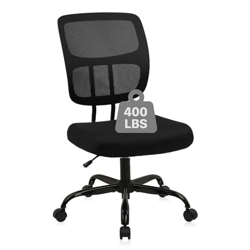 CLATINA Armless Mesh Desk Chair