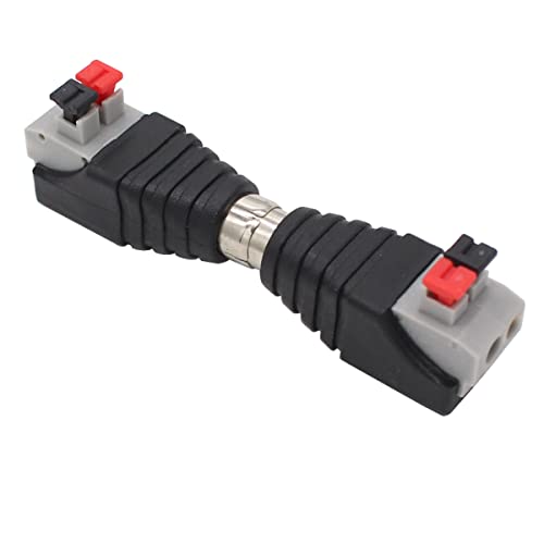 Speaker Phono Wire Cable to Audio Male Female RCA Connector Adapter Plug Jack 10 Pack (5 Male and 5 Female)