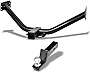 Class 3 III Black 2' Rear Bumper Trailer Tow Hitch Towing Mount Receiver Tube with 2 Inch Drop Loaded Ball for 07-13 Acura MDX