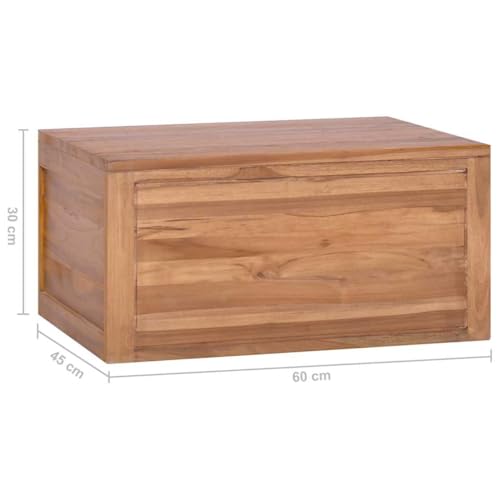 Armoire de salle de bain murale en teck avec étagère - 3
