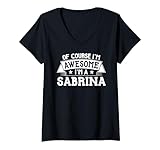 Photo Gallery donna sabrina name gift - certo che sono fantastica! maglietta con collo a v Photo Gallery donna sabrina name gift - certo che sono fantastica! maglietta con collo a v