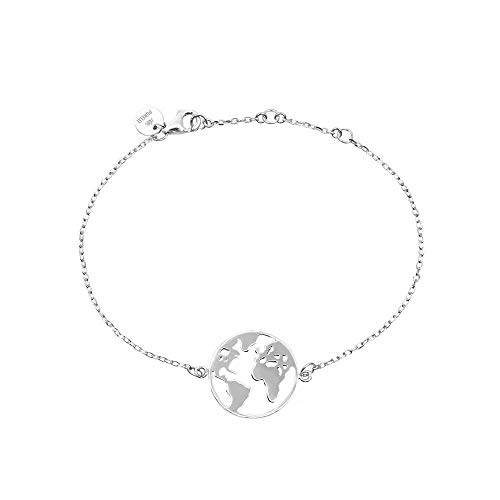 Preisvergleich Produktbild PURELEI® Worldmap Fußkettchen (Silber, Versilbert)