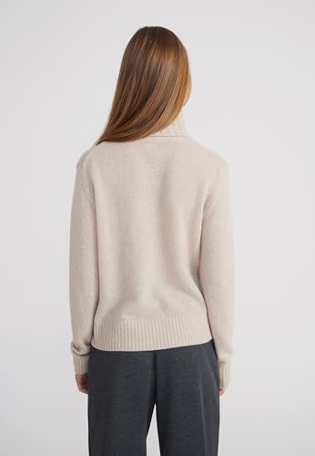 Image of Style & Republic Women's 100% Cashmere Turtleneck Sweater, Regular Fit, Premium Knit Jumper for Autumn, Winter and Spring