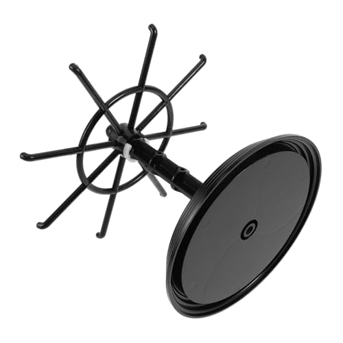 ibasenice Supporto Girevole Porta Portachiavi Nero Organizer Compatto per Gioielli e Accessori da Tavolo Espositore Rotante per Collane Polsini Orecchini e Ciondoli per Casa e Ufficio