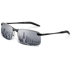 Black Frame Sliver Mirrored Lens