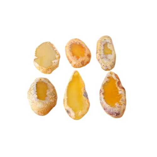 Agates naturelles jaunes pour création de bijoux DIY et ateliers de minéralogie