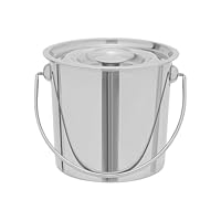 Lightakai Roestvrijstalen emmer, 6 liter, vele toepassingen Lightakai Roestvrijstalen emmer, 6 liter, vele toepassingen