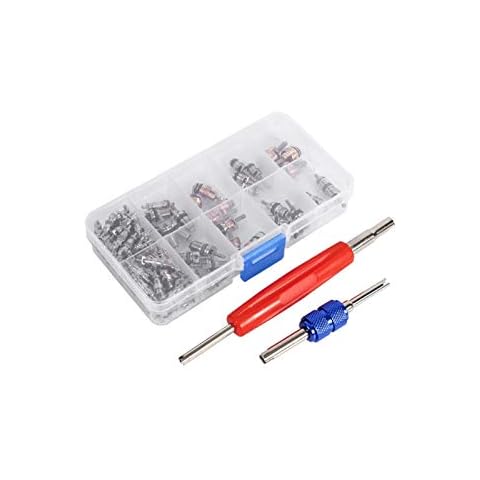 Kit de herramientas de válvula de neumático de refrigeración Qiilu Cover