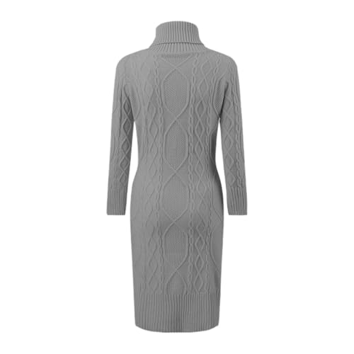 Robe pull d'hiver chaude et ajustée à col revers