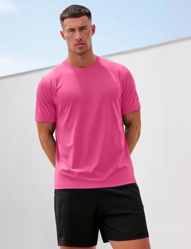 Zengjo Athletic T Shirts for Men,Quick Dry Gym Workout Running Sport Moisture Wicking Short-Sleeve Crewneck Tee4