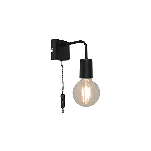 LINA - Applique avec interrupteur Métal Noir L15cm - Applique Sampa Helios designé par Cover