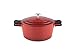 Kelomat, 3421-385 - Casseruola a induzione in ceramica, con coperchio, diametro: 24 cm, capacità: 4,7 litri, colore: Rosso