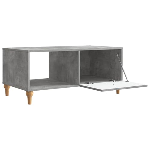 Table basse gris béton avec rangement pour éliminer le désordre du salon - 5