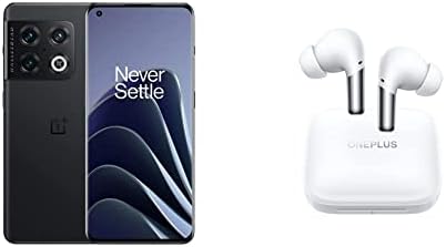 OnePlus 10 Pro | 5G Android Smartphone | 8GB+128GB | U.S. Unlocked Volcanic Black & Buds Pro True Wireless Earbuds White, Smart Active Noise Cancelling, Wireless Charging Case Included, Glossy White