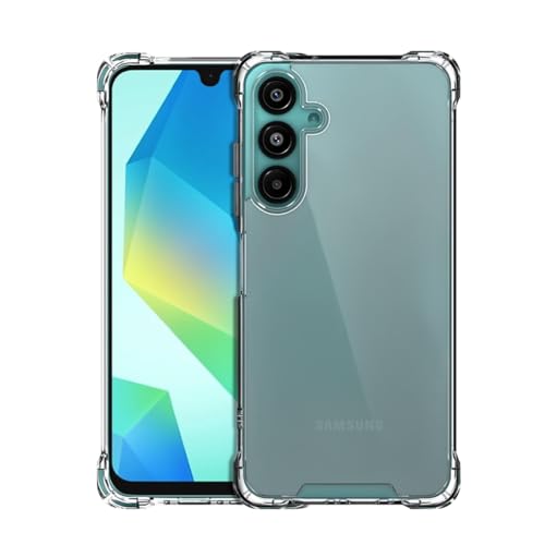 Image of Fashionury Clear Back Cover Case for Samsung Galaxy M17 5G /F17 5G /A17 /A17 5G | Anti-Yellow Acrylic Hard Back + Soft TPU Bumper | Shockproof 360 Protection | Slim Transparent Bumper Case (Clear)