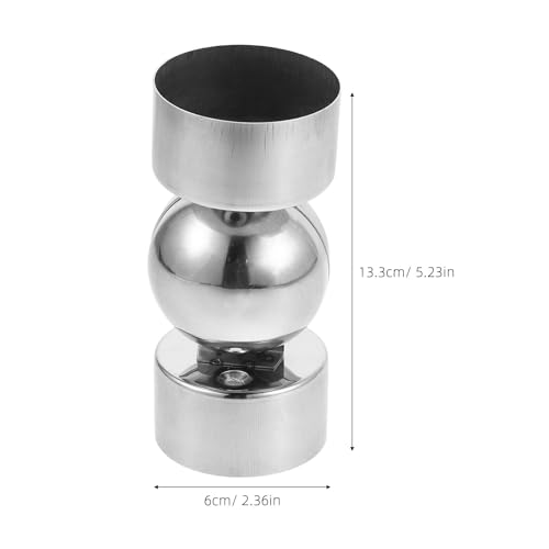 Conector de pasamanos para escaleras en acero inoxidable con soporte redondo regulable 3
