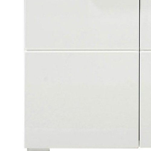 trendteam smart living - Amanda - Waschbeckenunterschrank - Weiß/Weiß Hochglanz - 1 Einlegeboden - (BxHxT) 60 x 56 x 34 cm - Kratzfest