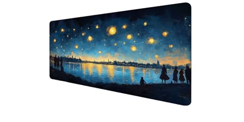 Tapis de souris grand format 1000x500 mm avec base caoutchouc antidérapante pour ordinateur