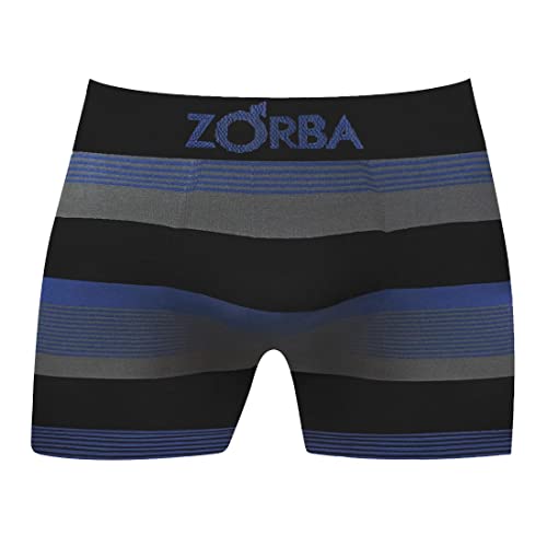Kit com 06 Cuecas Zorba Boxer Listrada 847 Bco/Pto/Mho – GG