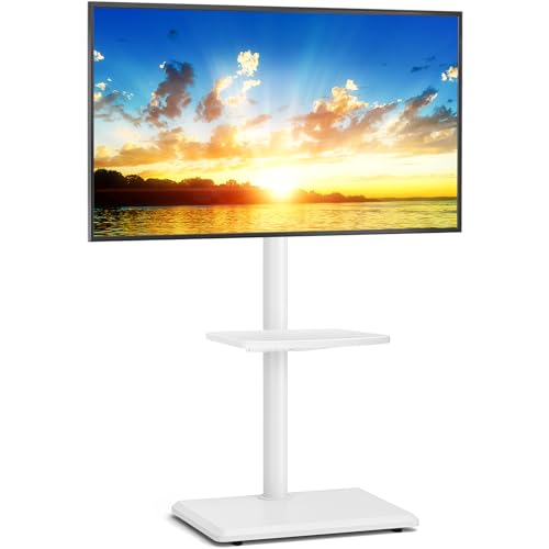 5Rcom Support TV au sol universel pivotant avec support pour téléviseurs de 32 à 55 pouces jusqu'à 40 kg, hauteur réglable avec pivot, haut support TV...