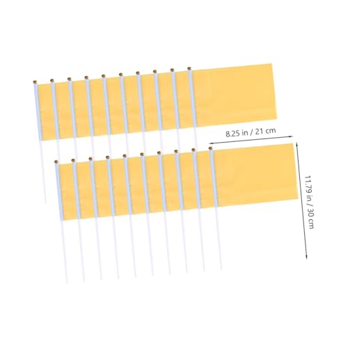 Drapeaux carrés jaunes miniatures légers lot de 100 pour célébrations