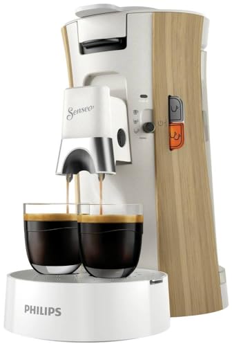 Philips SENSEO Select Máquina de café de almohadilla, función Intensity Plus Memo, Crema Plus, acabado blanco seda mate (CSA240/05)