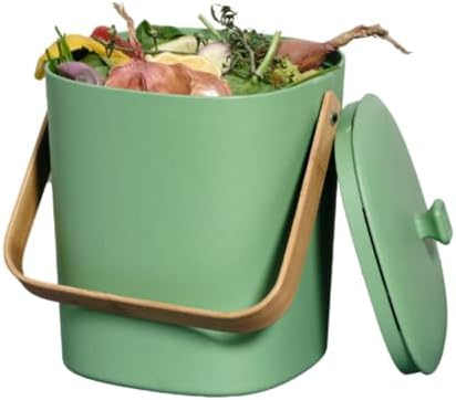 Bamboozle Countertop Compost Bin Kitchen | 1 Gallon | Odorless Co...