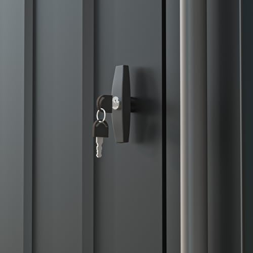 Patiowell 2-in-1 Outdoor Storage Shed, 7' x7' Galvanized Steel Metal Shed with 7' x 7' Porch Pergola Gazebo Outdoor Studio Open-Sided Firewood Shed for Backyard Patio Garden Lawn