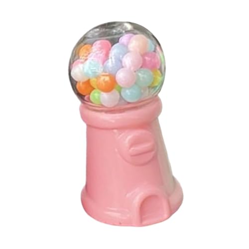 drburpily Macchina per caramelle in miniatura, distributore di caramelle per bambini, decorazione da tavolo blu , Rosa , 3 cm