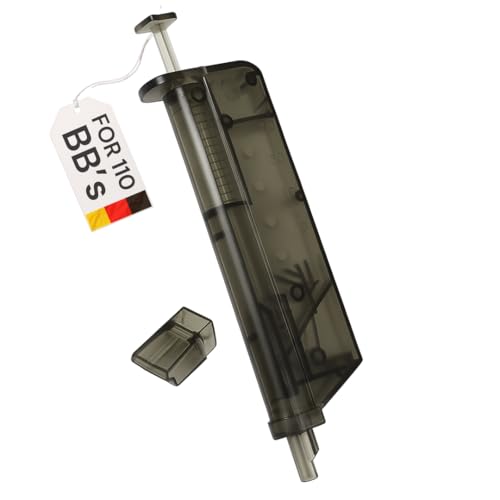 OpTacs Universal Speedloader 6mm für 110 BBS schwarz-transparent, Airsoft Munition einfach und schnell nachladen mit Pistolen Adapter für Softair Kugeln