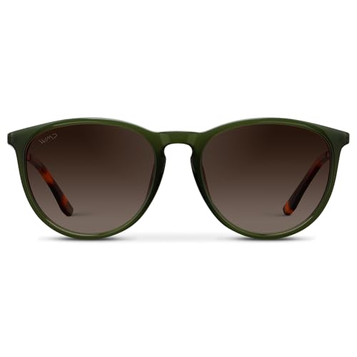 Image of WearMe Pro Round Polarized Sunglasses for Women - UV400 Protection, Lightweight Frame, Vintage Retro Style