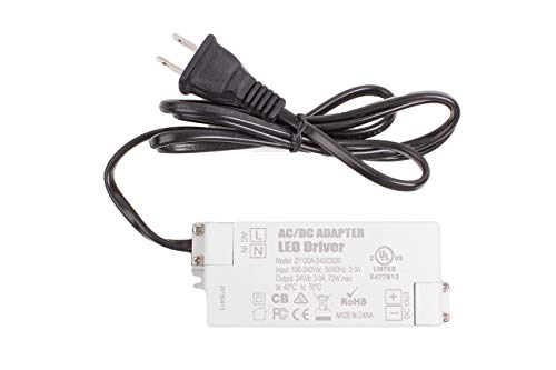 Image of UL Listed 24v 3A 72w LED Power Supply Driver AC Adapter Transformer 110v to 24v DC for LED Strip Module Puck Light