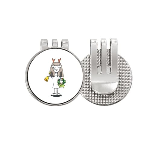 Marqueur de balle de golf Bastet avec clip de chapeau magnétique en émail