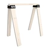 POWERTEC Sawhorse Brackets, Set of 2 Saw Horse Brackets w/ 500Lbs Capacity, Heavy Duty Brackets for Use with 2x4 Lumber, Construction Tools for Carpenter, Contractors (71026V)