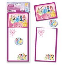 Bloc-notes magnétique Disney Princesses et amies rose pour bureau et école