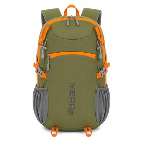 Mochila academia camping trilha com apito acolchoada Unissex 24 Litros Acolchoada (Verde)