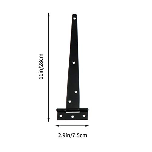 Charnières de porte T-Sangle pour cabanon et boucles de porte lourde extérieure - 2pcs - 3