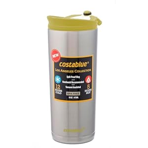 Travel Coffee Mug – 16 Oz. Stainless Steel Insulated Coffee Mug, Leak Proof Tumbler w/Dishwasher Safe Lid, Double Wall Travel Coffee Cup, Reusable Insulated Tumbler for Hot & Cold Beverages…