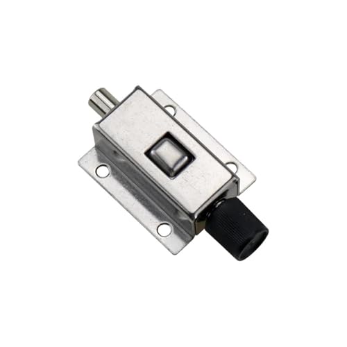 CHMIFTNX Stainless Steel Button Spring Automatic Lock Industrial Electrical Anti-Theft Bathroom Door Lock Bolt(304 SS-No Buckle)