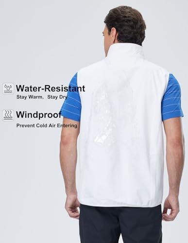 Men's Softshell Vest Fleece-Lined Windproof Sleeveless Jacket for Travel Hiking Fishing Running Golf3
