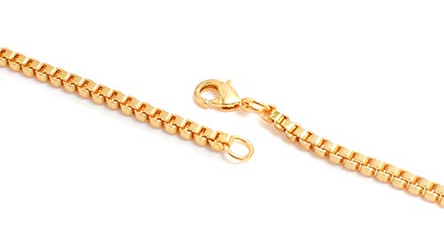 Chaîne en acier inoxydable or cadeau idéal homme collier box chain de 75 cm - 6