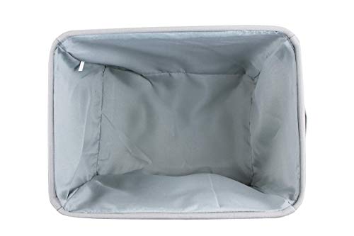 Grey Canvas Dog Toy Basket - Box for Dogs Toy Storage. 40cms (16in) x 30cms (12in) x 25cms (10in)