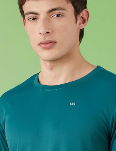 Image of Amazon Brand - Symbol Men's Solid Active Regular Fit Sports T-Shirt | Round Neck | Half Sleeve (Available in Plus Sizes)